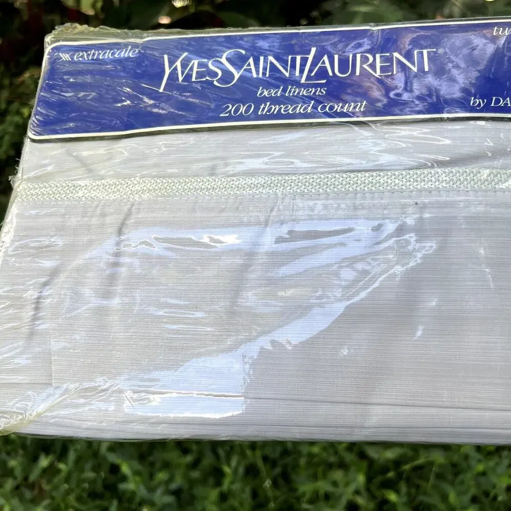 Yves Saint Laurent One Twin Flat Sheet YSL Vintage New Old Stock 1987